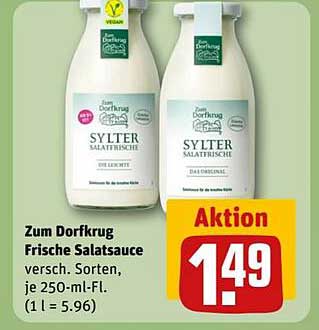 Zum Dorfkrug Frische Salatsauce 250 ml, verschiedene Sorten