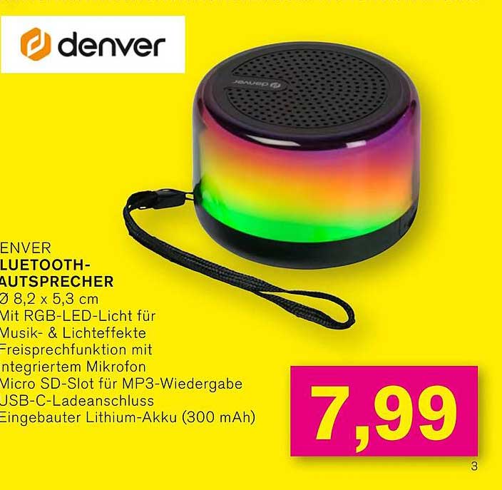 DENVER BLUETOOTH-LAUTSPRECHER