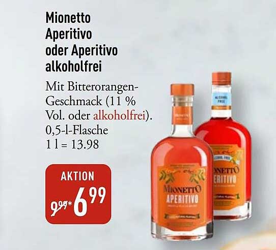 Mionetto Aperitivo oder Aperitivo alkoholfrei