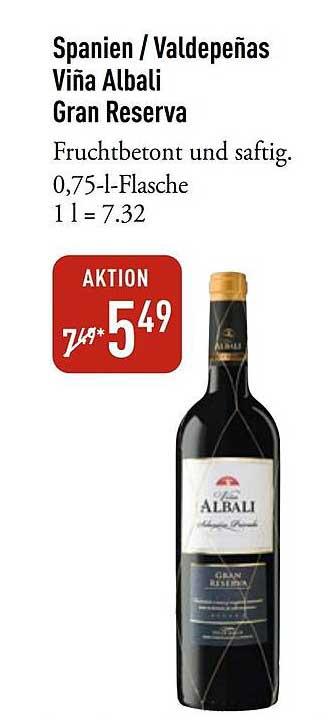 Spanien / Valdepeñas Viña Albali Gran Reserva