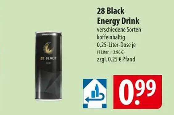 28 Black Energy Drink - 0,25 Liter Dose