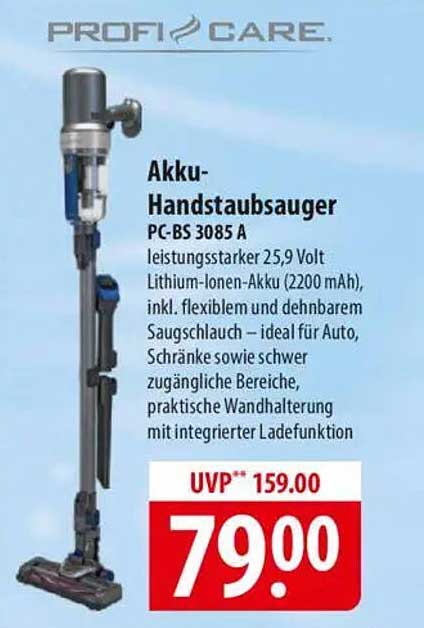 Akku-Handstaubsauger PC-BS 3085 A