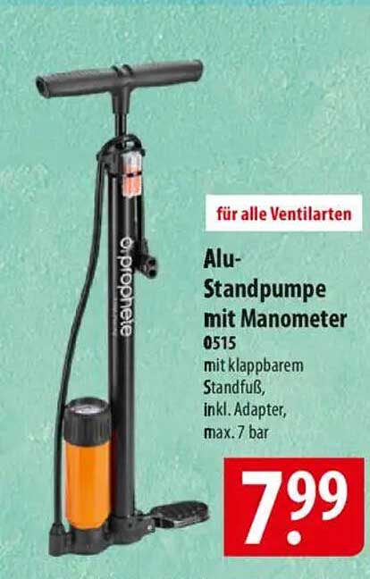 Alu-Standpumpe mit Manometer 0515