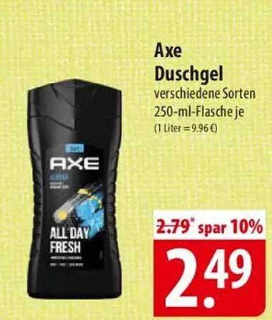 Axe Duschgel verschiedene Sorten 250-ml-Flasche