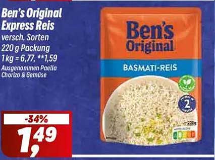 Ben's Original Express Reis 220 g – jetzt zum Sonderpreis!