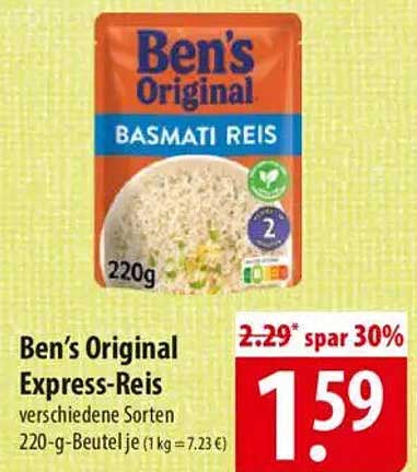 Ben’s Original Express-Reis - verschiedene Sorten 220-g-Beutel