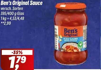 Ben's Original Sauce - verschiedene Sorten