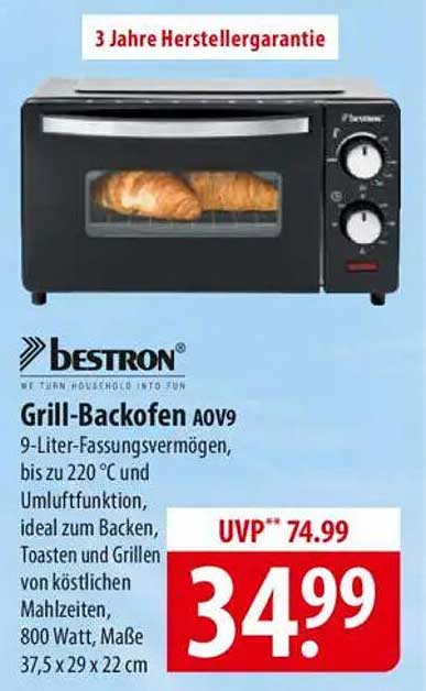 Bestron Grill-Backofen AOV9
