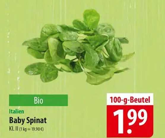 Bio Baby Spinat 100-g-Beutel