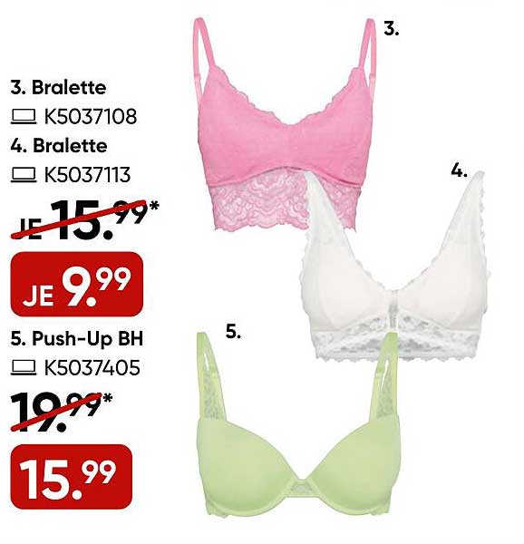 Bralette und Push-Up BH – traumhafte Angebote bei Galeria