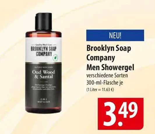 Brooklyn Soap Company Men Showergel Oud Wood & Santal 300 ml