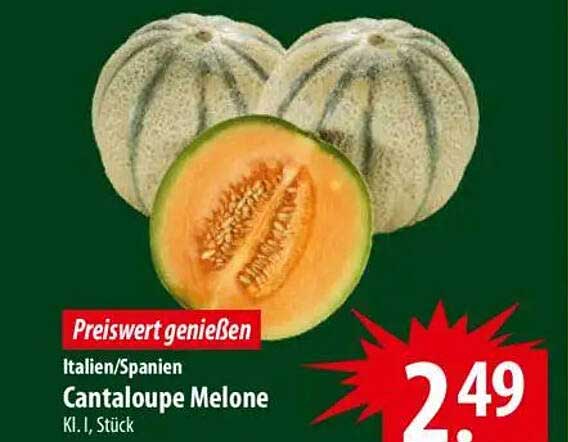 Cantaloupe Melone Kl. I, Stück