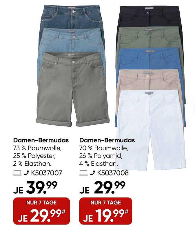 Damen-Bermudas von Galeria - nur für kurze Zeit zu unschlagbaren Preisen!