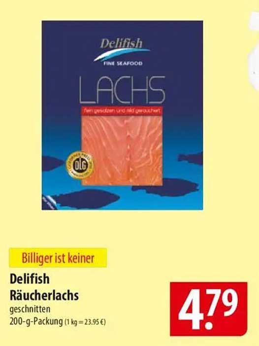 Delifish Räucherlachs geschnitten 200-g-Packung