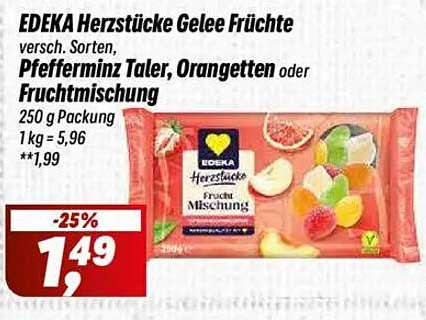 EDEKA Herzstücke Gelee Früchte - 250 g Packung
