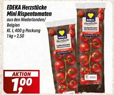 EDEKA Herzstücke Mini Rispentomaten aus den Niederlanden/Belgien