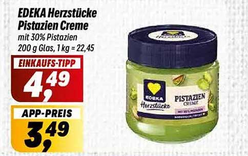 EDEKA Herzstücke Pistazien Creme mit 30% Pistazien