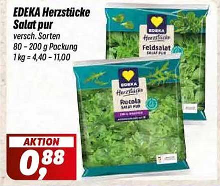 EDEKA Herzstücke Salat pur, verschiedene Sorten