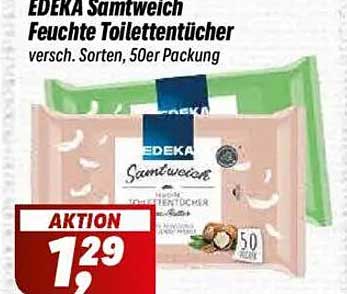 EDEKA Samtweich Feuchte Toilettentücher, 50er Packung