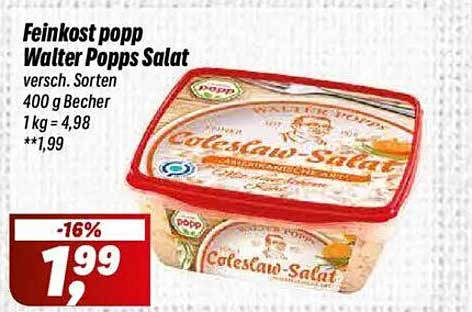 Feinkost popp Walter Popps Salat 400 g Becher