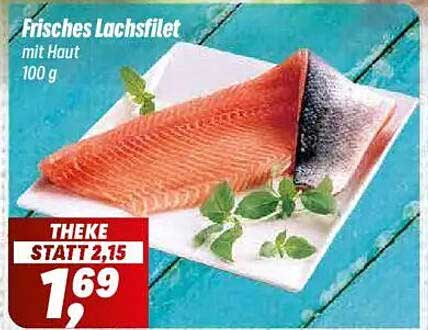 Frisches Lachsfilet mit Haut, 100 g