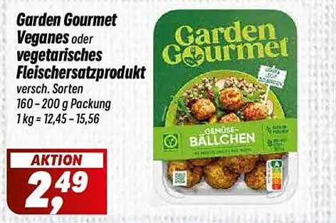 Garden Gourmet Veganes oder vegetarisches Fleischeratzprodukt - Gemüse-Bällchen