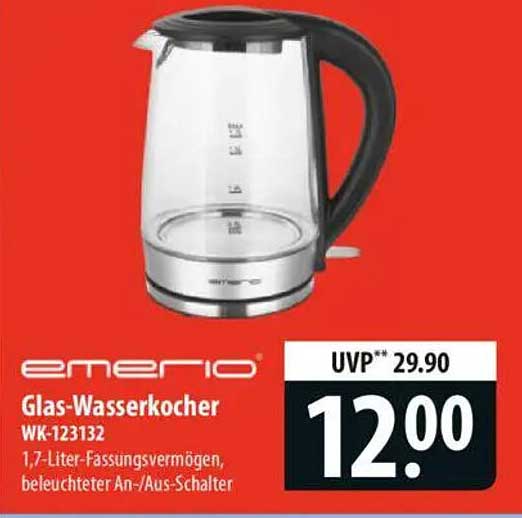 Glas-Wasserkocher WK-123132 von Emerio