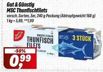 Gut & Günstig MSC Thunfischfilets