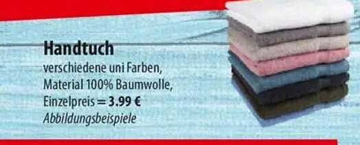 Handtuch - verschiedene uni Farben aus 100% Baumwolle