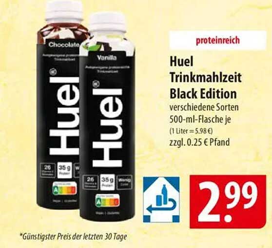 Huel Trinkmahlzeit Black Edition - Verschiedene Sorten