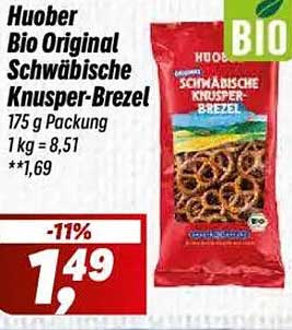Huober Bio Original Schwäbische Knusper-Brezel 175 g