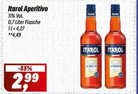 Itarol Aperitivo - 11% Vol, 0,7 Liter Flasche