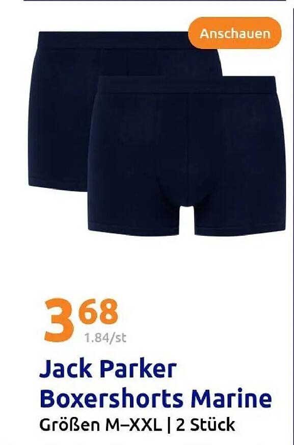 Jack Parker Boxershorts Marine – 2 Stück