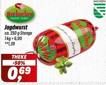 Jagdwurst - 250 g Stange zum Sparpreis