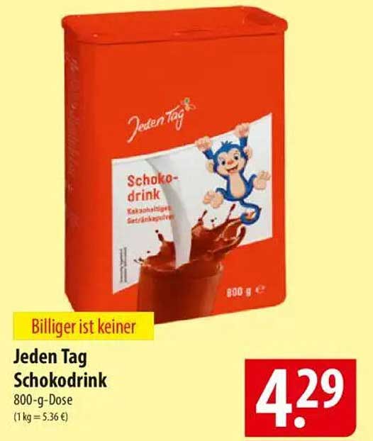 Jeden Tag Schokodrink 800-g-Dose