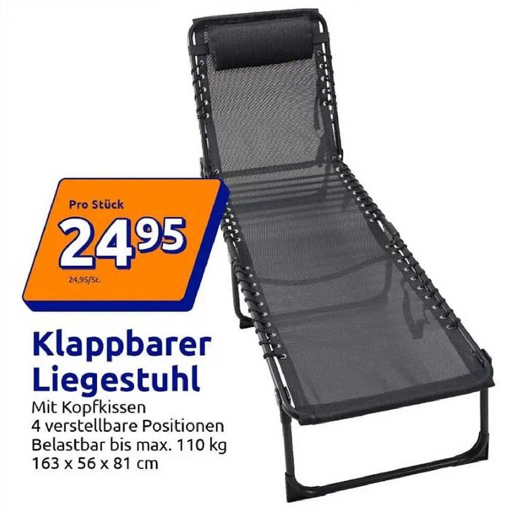 Klappbarer Liegestuhl