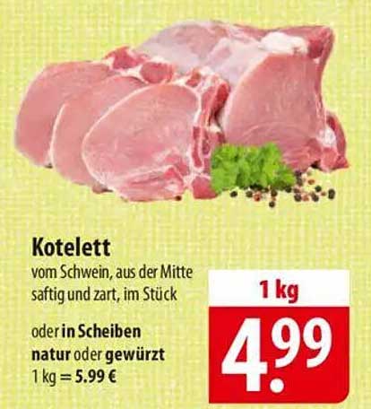 Kotelett vom Schwein - saftig und zart