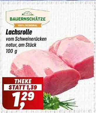 Lachsrolle vom Schweinerücken, natur, am Stück
