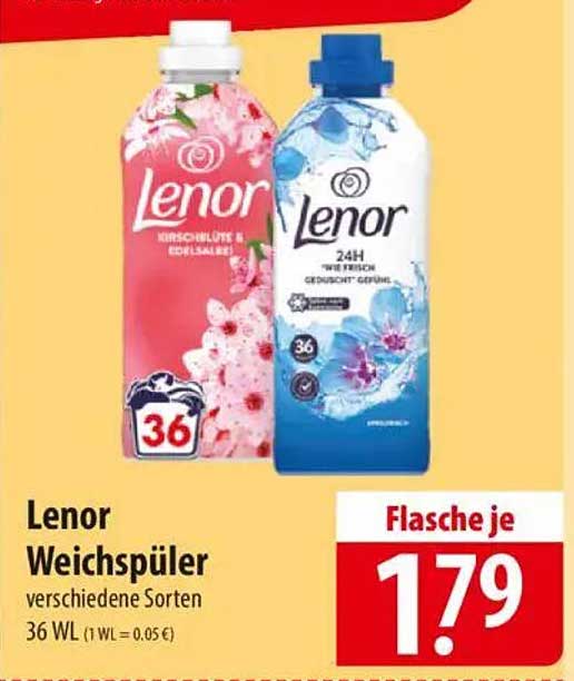 Lenor Weichspüler verschiedene Sorten