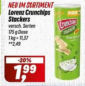 Lorenz Crunchips Stackers - 20% reduziert!