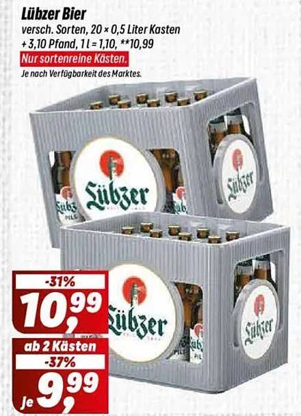 Lübzer Bier - 20 x 0,5 Liter Kasten