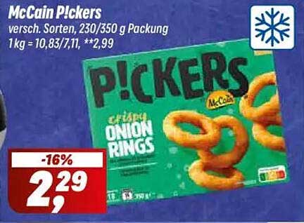 McCain P!CKERS - Crispy Onion Rings, verschiedene Sorten