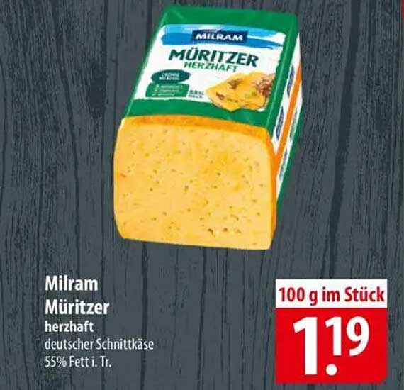Milram Müritzer herzhaft - deutscher Schnittkäse