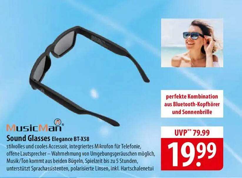 MusicMan Sound Glasses Elegance BT-X58