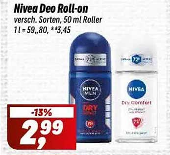 Nivea Deo Roll-on 50 ml – Verschiedene Sorten