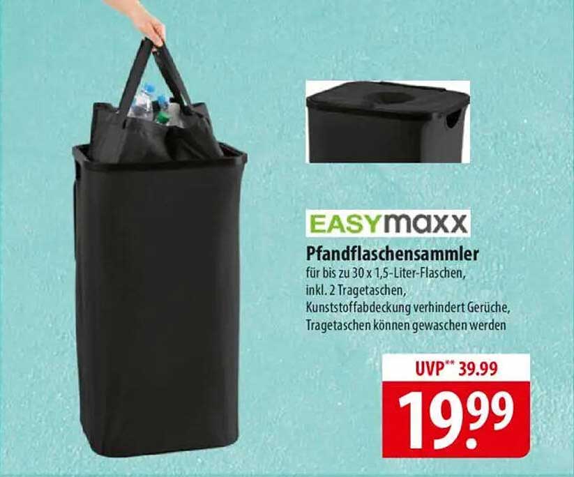Pfandflaschensammler für bis zu 30 x 1,5-Liter-Flaschen