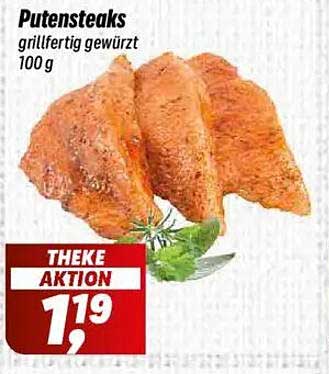 Putensteaks - grillfertig gewürzt, 100 g