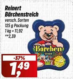 Reinert Bärenstreich versch. Sorten 125 g Packung