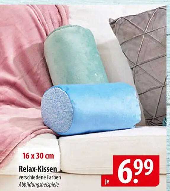 Relax-Kissen 16 x 30 cm - verschiedene Farben
