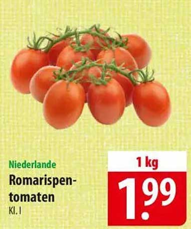 Romarispentomaten - Frische aus den Niederlanden